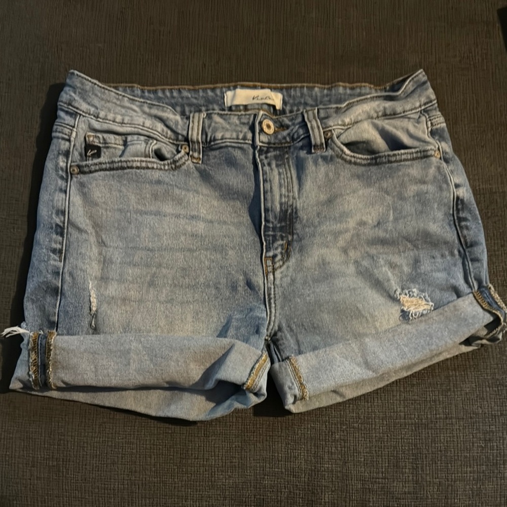 KanCan Blue Distressed Jean Shorts Casual Fit